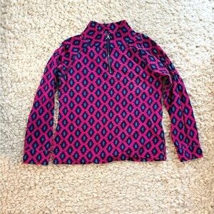 Mudpie half zip geometric pull over L